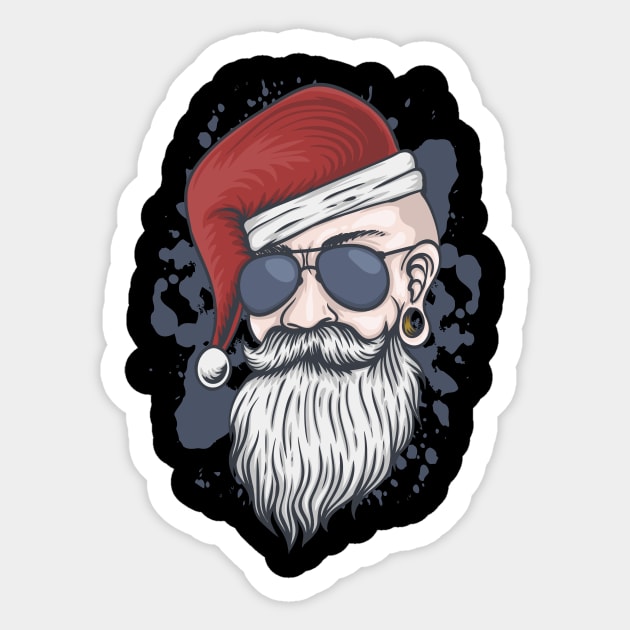 Man with christmas hat Sticker by be yourself. design